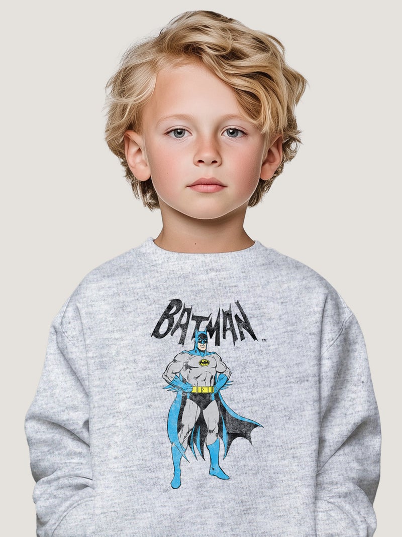 Sweat Enfant BATMAN GREY & BLUE Gris chiné - Kiabi