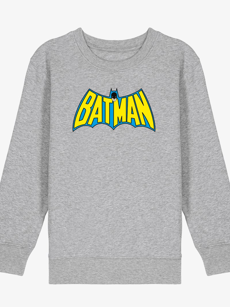 Sweat Enfant BATMAN LOGO YELLOW BLUE Gris chiné - Kiabi