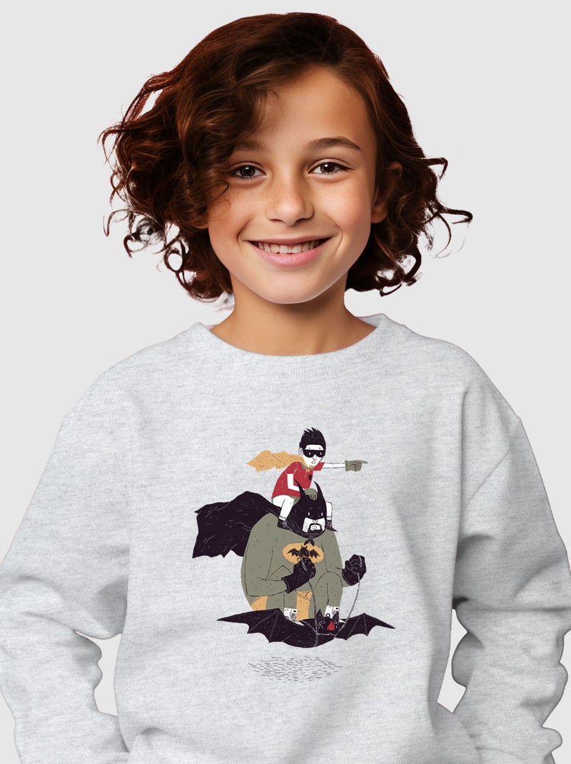 Sweat Bleu Oversized Pour Enfant