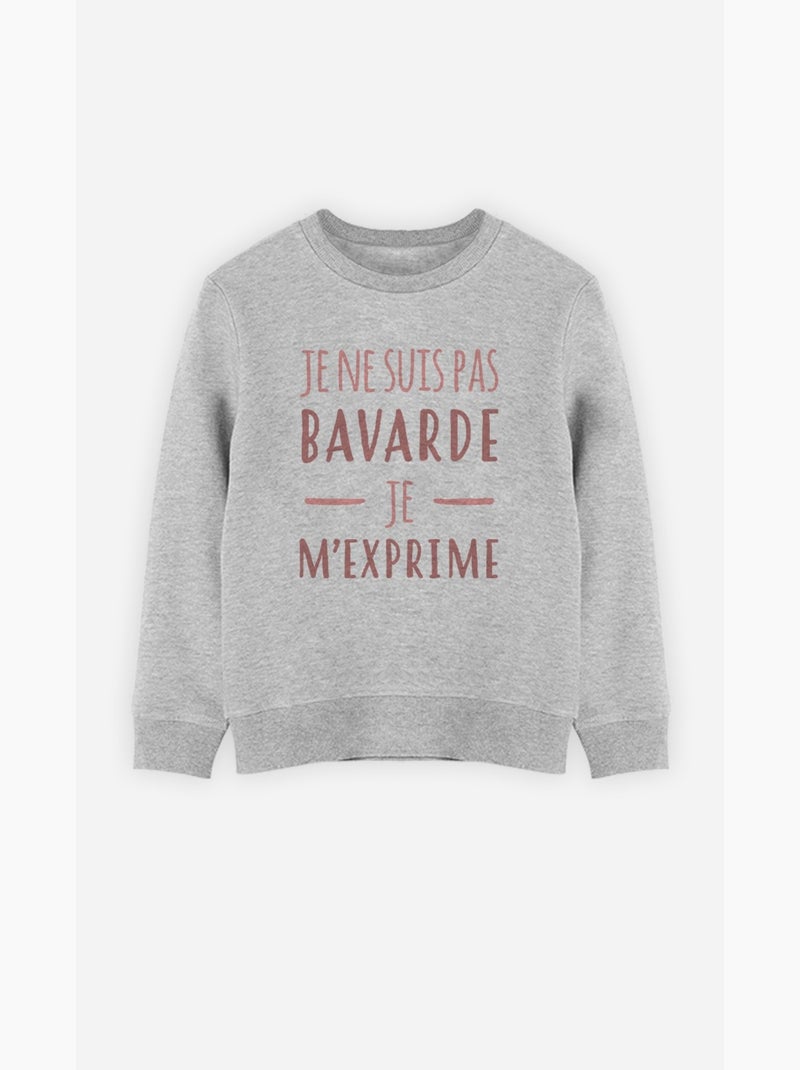 Sweat Enfant BAVARDE Gris chiné - Kiabi