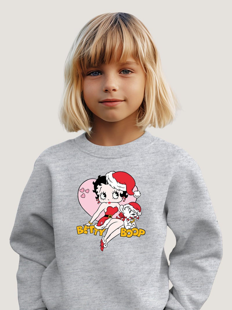 Sweat Enfant BETTY BOOP 1 Gris chiné - Kiabi