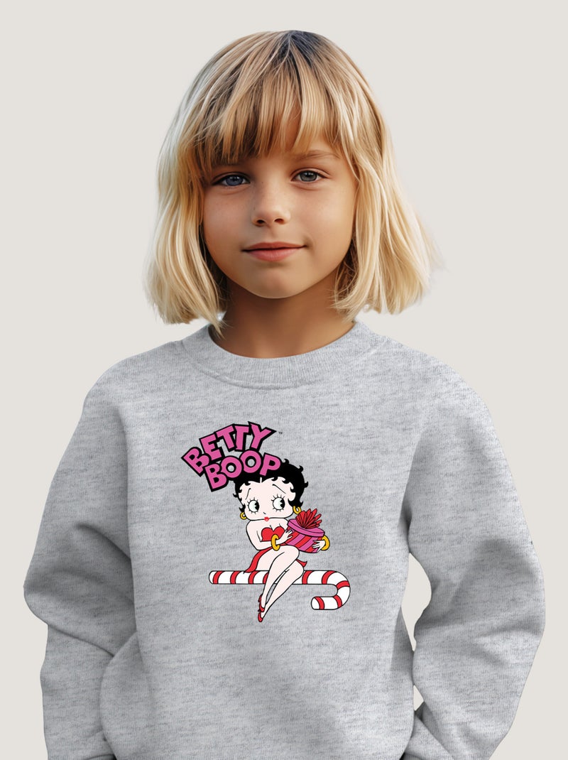 Sweat Enfant BETTY BOOP 2 Gris chiné - Kiabi