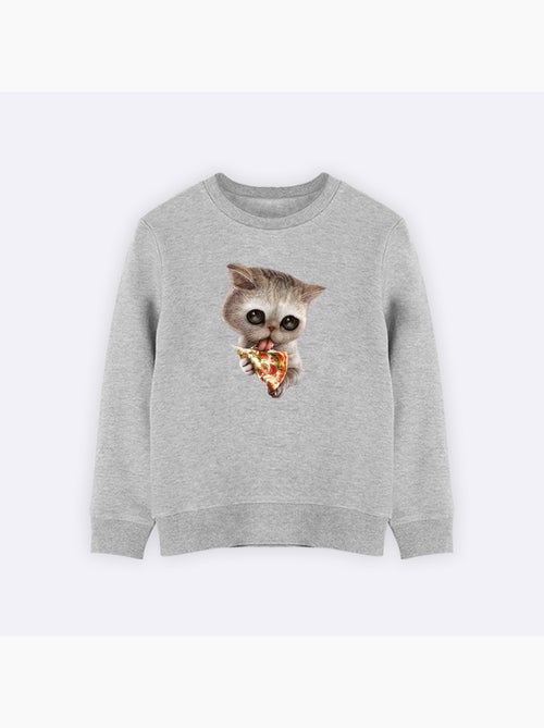 Sweat Enfant CAT LOVES PIZZA - Kiabi Sweat Enfant CAT LOVES PIZZA - Kiabi