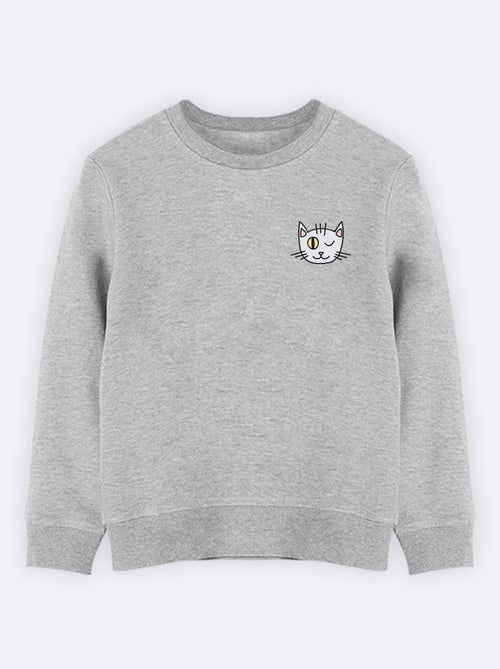 Sweat Enfant CHAT CLIN DOEIL CŒUR - Kiabi