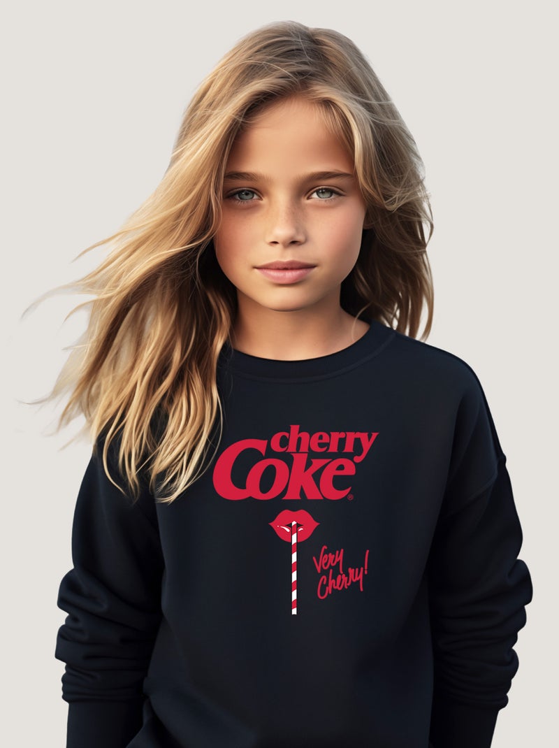Sweat Enfant CHERRY COKE VERY CHERRY Bleu marine - Kiabi