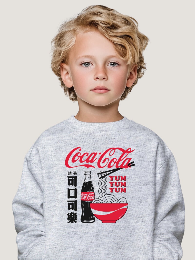 Sweat Enfant COCA JAP 3 Gris chiné - Kiabi