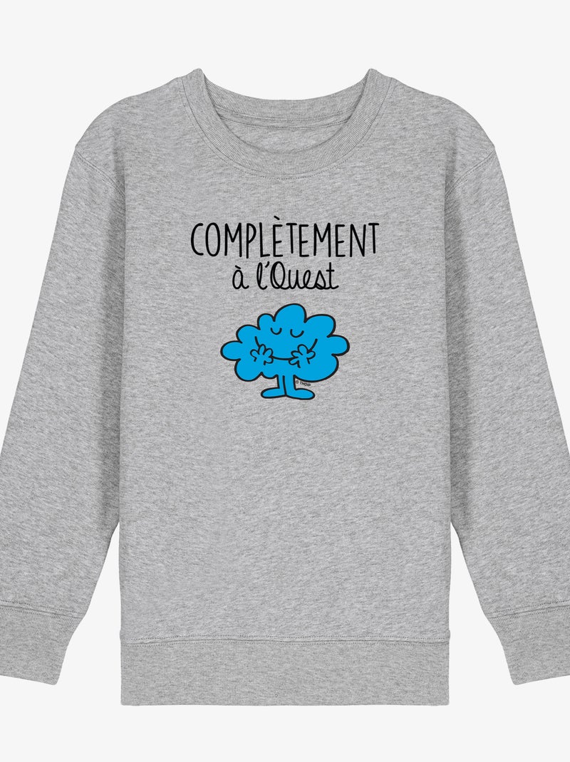 Sweat Enfant COMPLÈTEMENT À L'OUEST Gris chiné - Kiabi