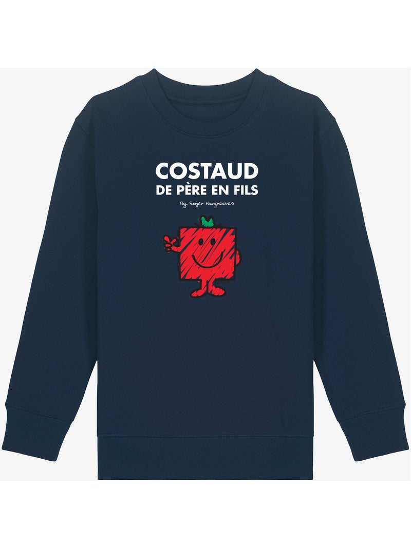 Sweat Enfant COSTAUD DE PÈRE EN FILS Bleu marine - Kiabi