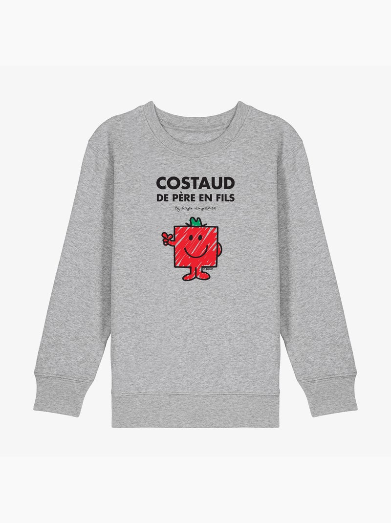 Sweat Enfant COSTAUD DE PÈRE EN FILS Gris chiné - Kiabi