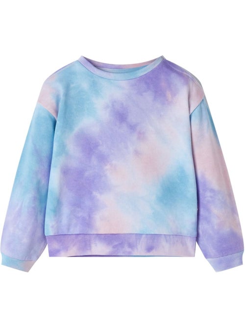 Sweat enfant en coton col rond tie-dye pastel - vidaxl - Kiabi