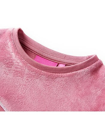 Sweat enfant en coton stretch avec empiècement velours - vidaxl