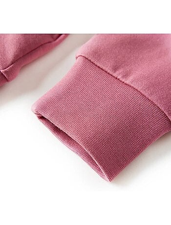 Sweat enfant en coton stretch avec empiècement velours - vidaxl