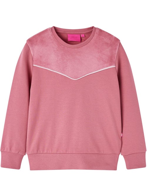 Sweat enfant en coton stretch avec empiècement velours - vidaxl - Kiabi