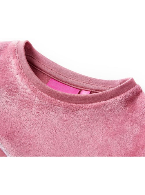 Sweat enfant en coton stretch avec empiècement velours - vidaxl - Kiabi