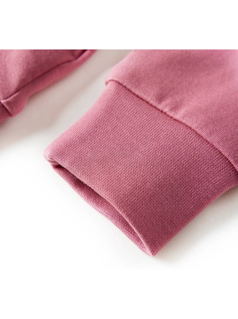 Sweat enfant en coton stretch avec empiècement velours - vidaxl Rose - Kiabi