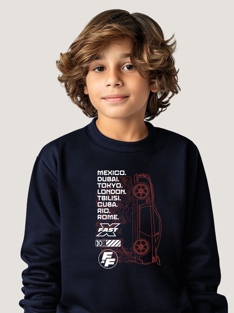 Sweat Enfant FAST AND FURIOUS 1 Bleu marine - Kiabi