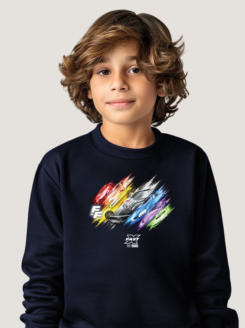 Sweat Enfant FAST AND FURIOUS 4 Bleu marine - Kiabi