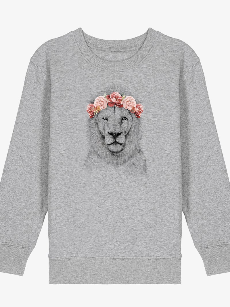 Sweat Enfant FESTIVAL LION SPRING Gris chiné - Kiabi