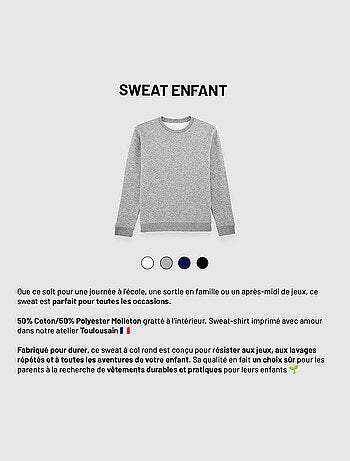 Sweat Enfant FLASH BLACK SAVING THE FUTURE AND PAST
