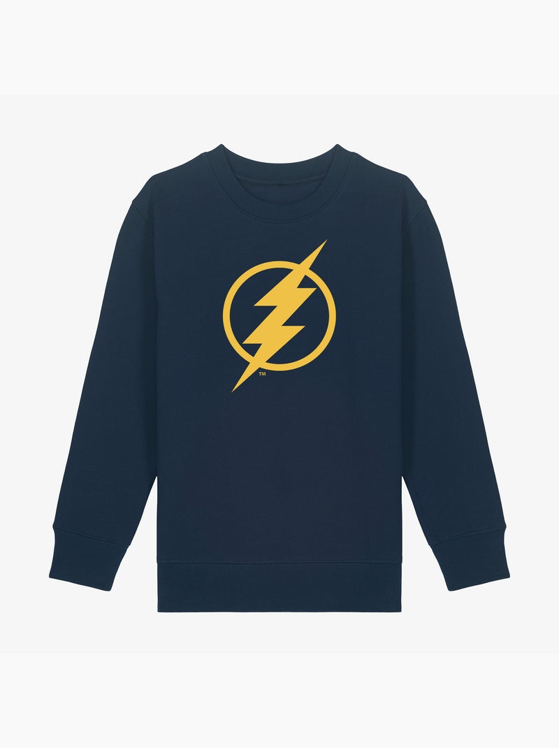 Sweat Enfant FLASH LOGO YALLOW Bleu marine - Kiabi