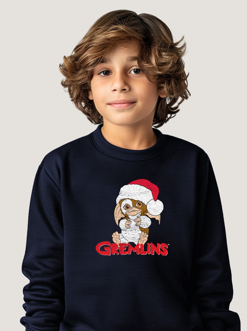 Sweat Enfant GREMLINS 1 Bleu marine - Kiabi