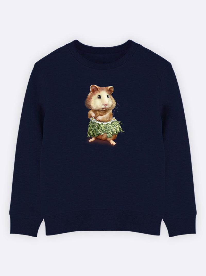 Sweat Enfant HAMSTER HULA Bleu marine - Kiabi
