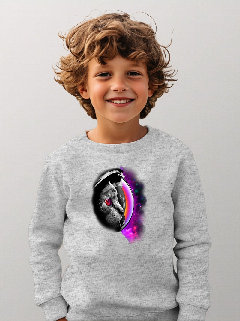 Sweat Enfant INFINITY Gris chiné - Kiabi