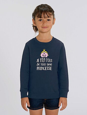 Sweat Enfant JE M EN FOUS JE SUIS UNE PRINCESSE