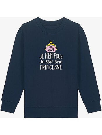 Sweat Enfant JE M EN FOUS JE SUIS UNE PRINCESSE