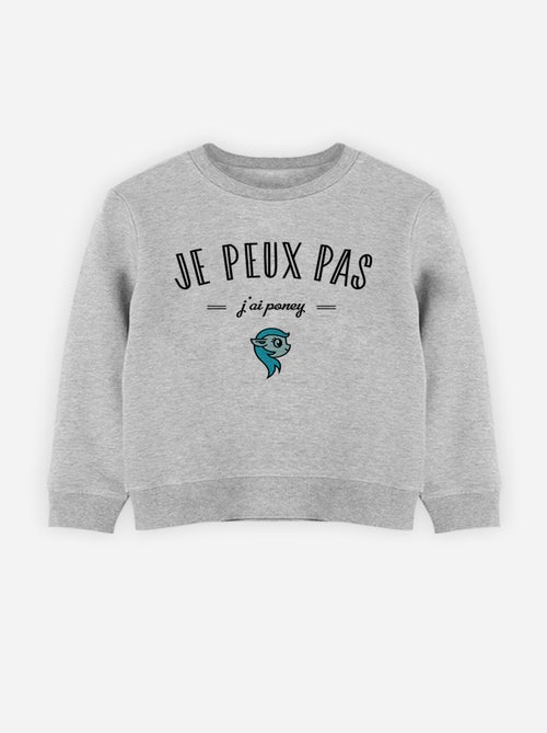 Sweat Enfant JE PEUX PAS J'AI PONEY - Kiabi