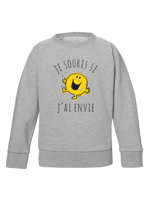 Sweat Enfant JE SOURIS SI J'AI ENVIE - Kiabi