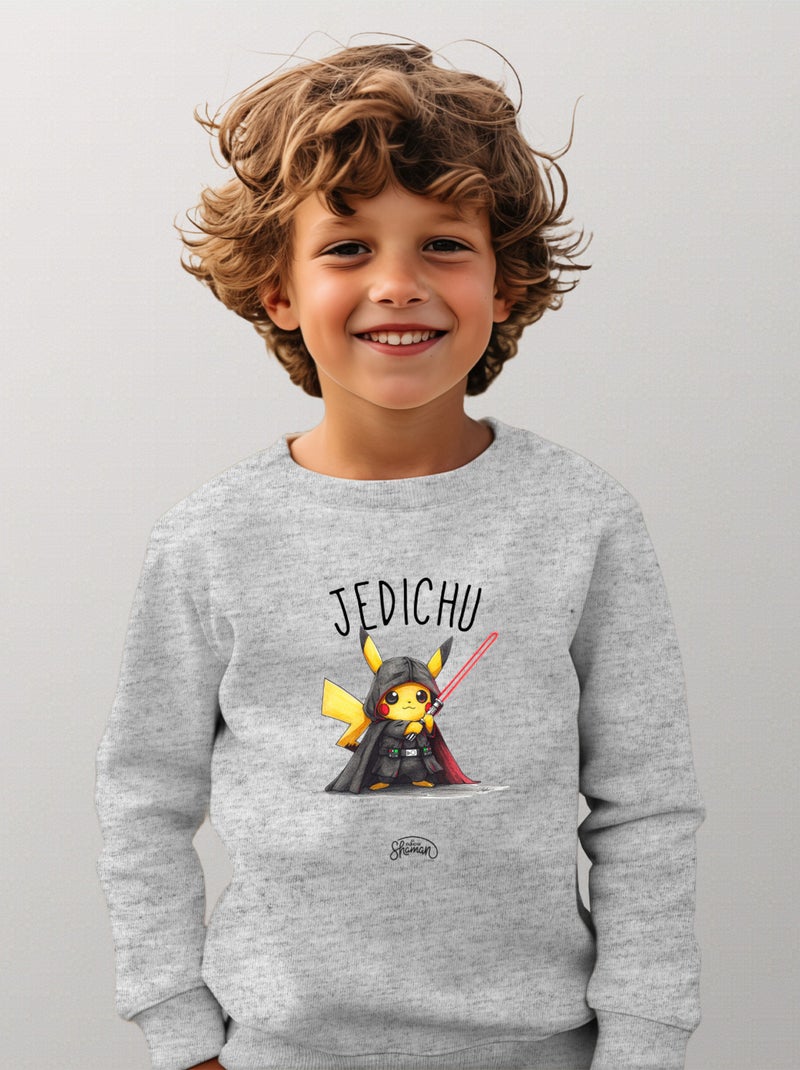 Sweat Enfant JEDICHU Gris chiné - Kiabi
