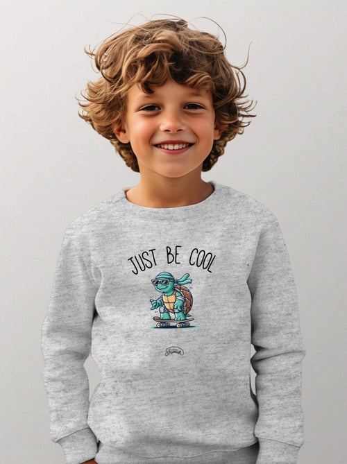 Sweat Enfant JUST BE COOL TORTUE - Kiabi