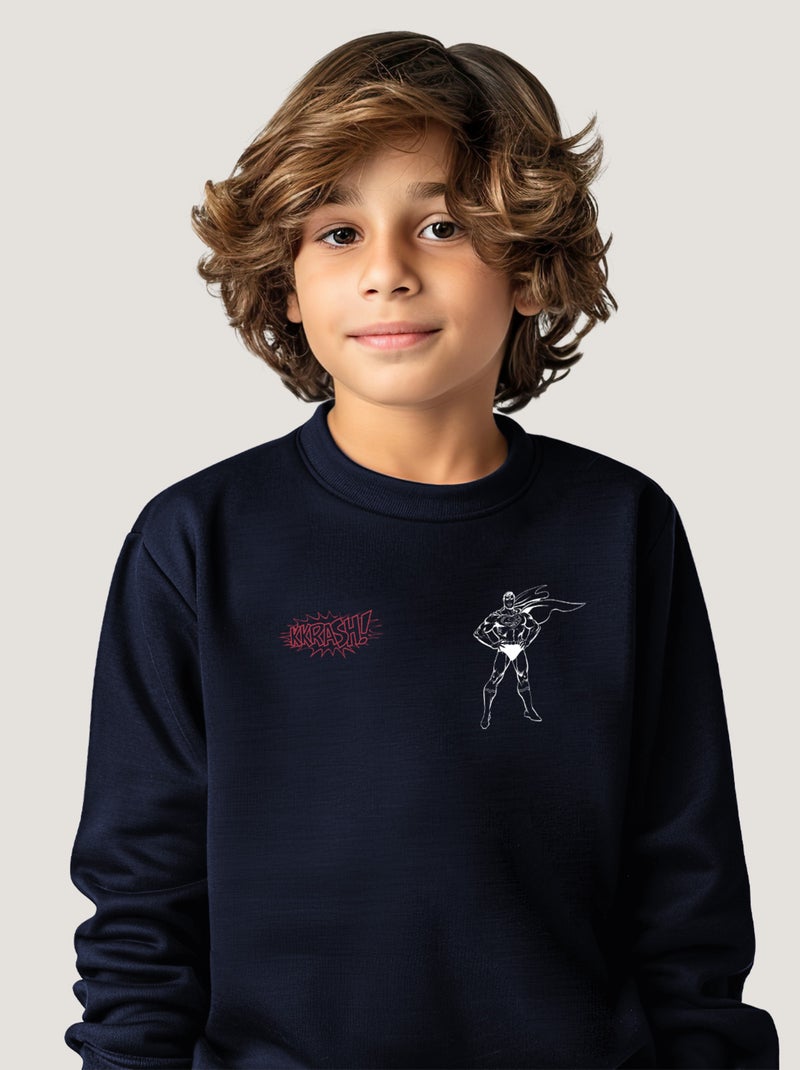 Sweat Enfant KKRASH SUPERMAN Bleu marine - Kiabi