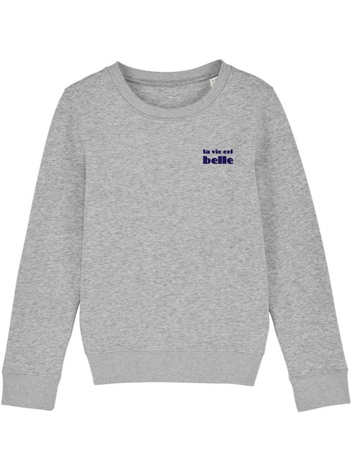 Sweat Enfant LA VIE EST BELLE CŒUR - Kiabi
