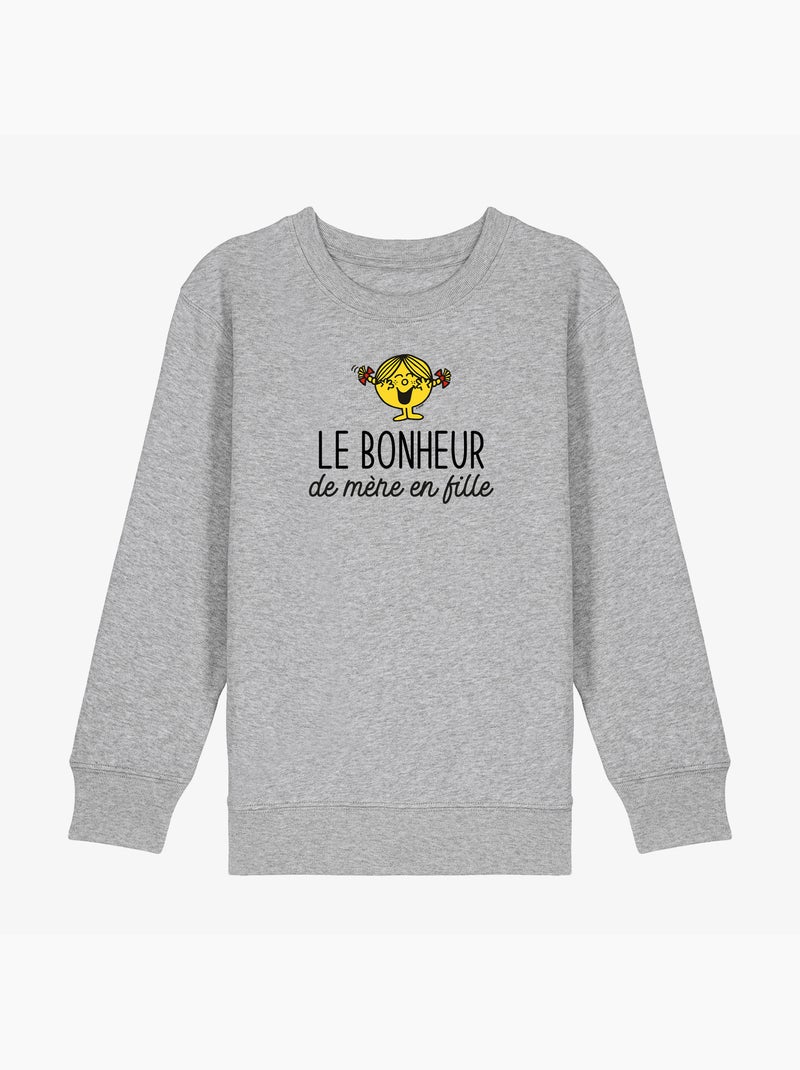 Sweat Enfant LE BONHEUR DE MERE EN FILLE Gris chiné - Kiabi