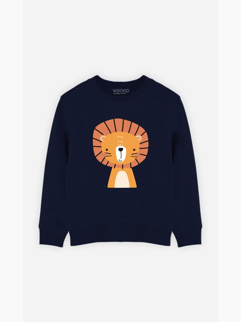 Sweat Enfant LEO Bleu marine - Kiabi