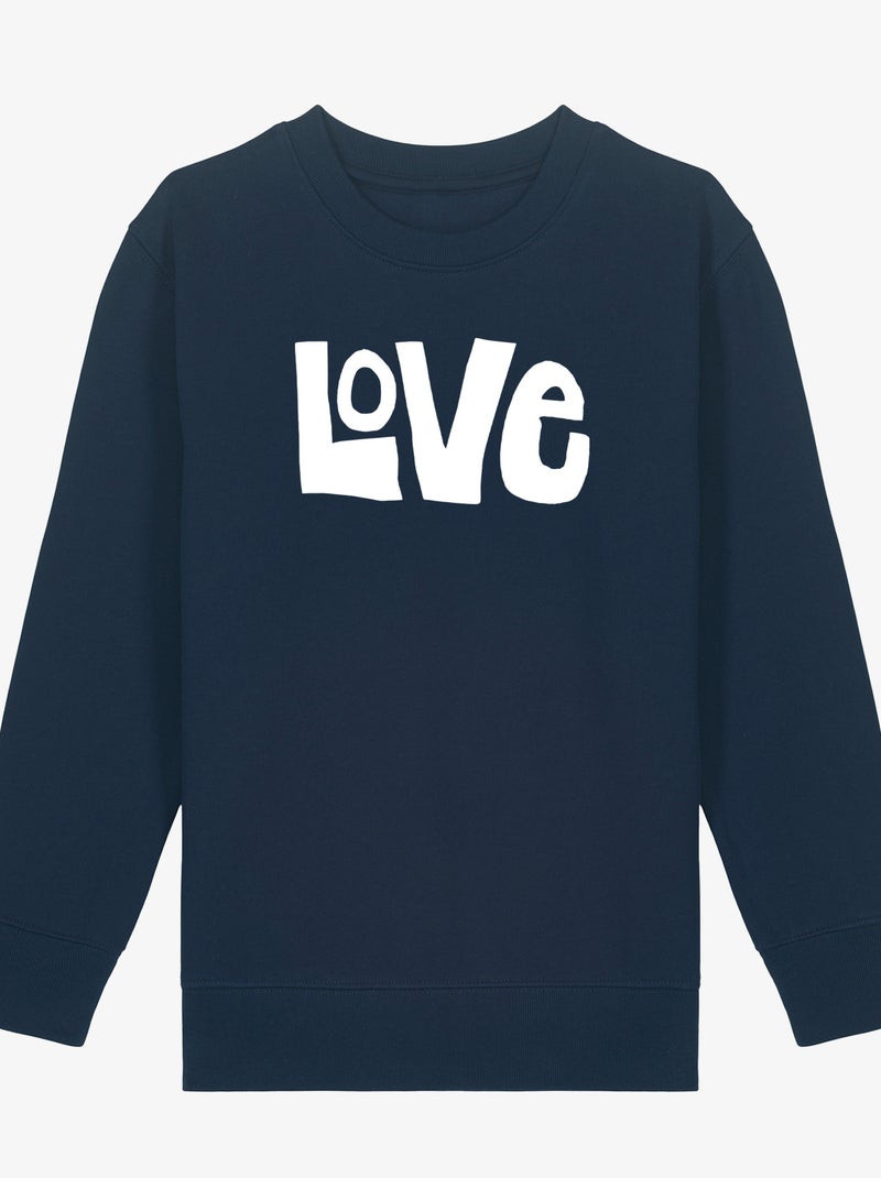 Sweat Enfant LOVE Bleu marine - Kiabi