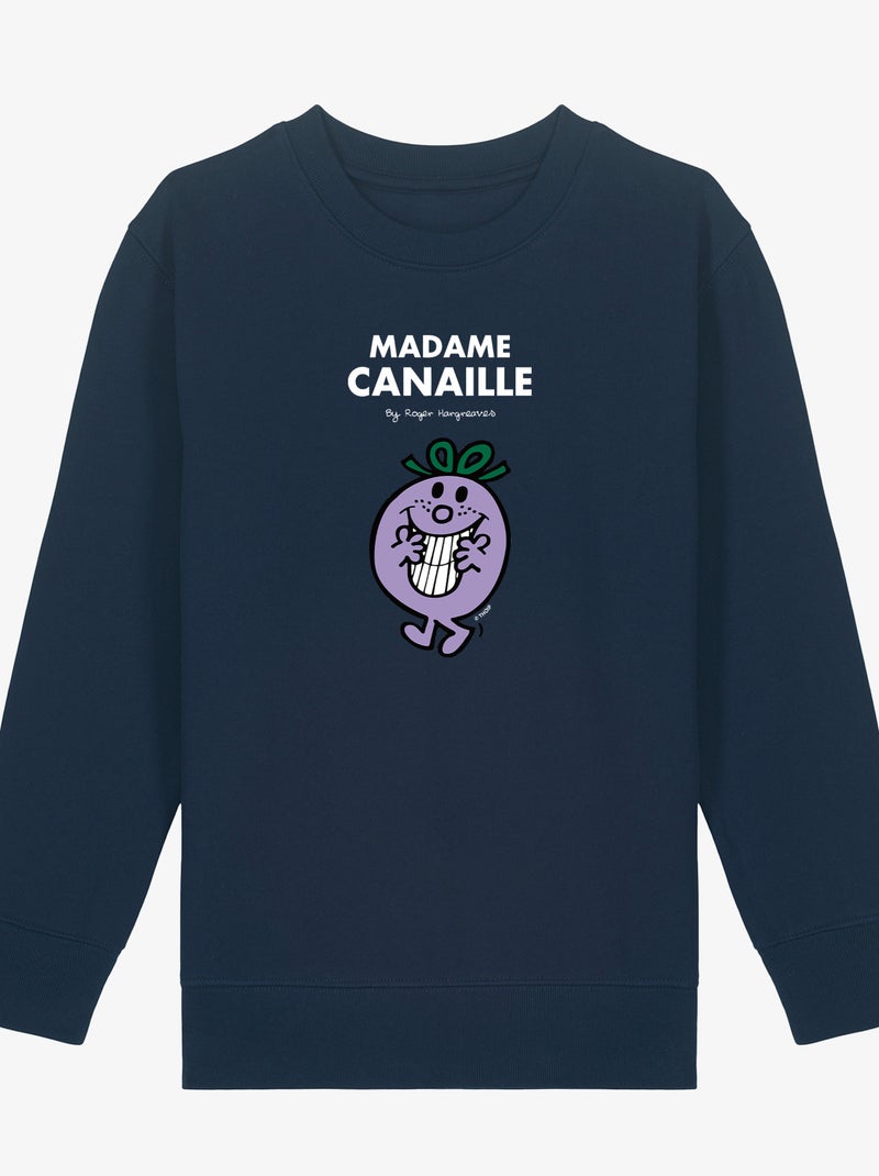 Sweat Enfant MADAME CANAILLE Bleu marine - Kiabi