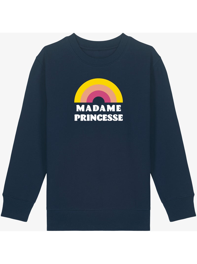 Sweat Enfant MADAME PRINCESSE WAF Bleu marine - Kiabi