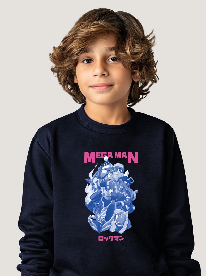 Sweat Enfant MEGAMAN 6 Bleu marine - Kiabi