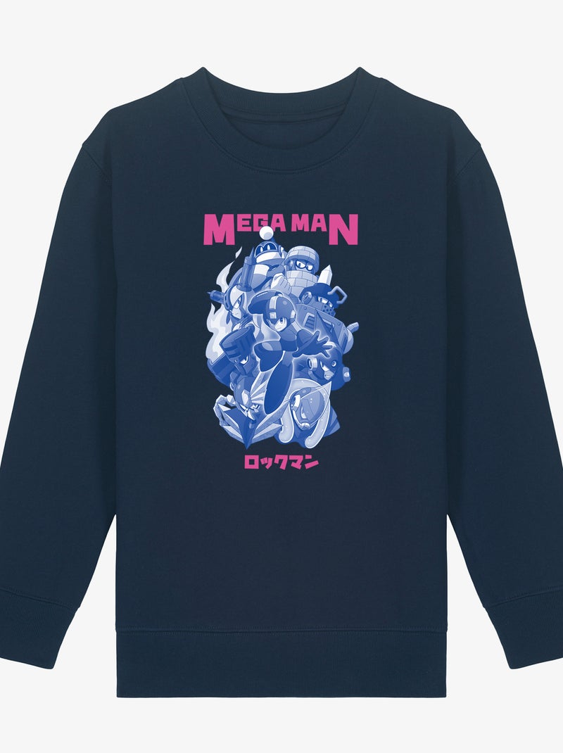 Sweat Enfant MEGAMAN 6 Bleu marine - Kiabi