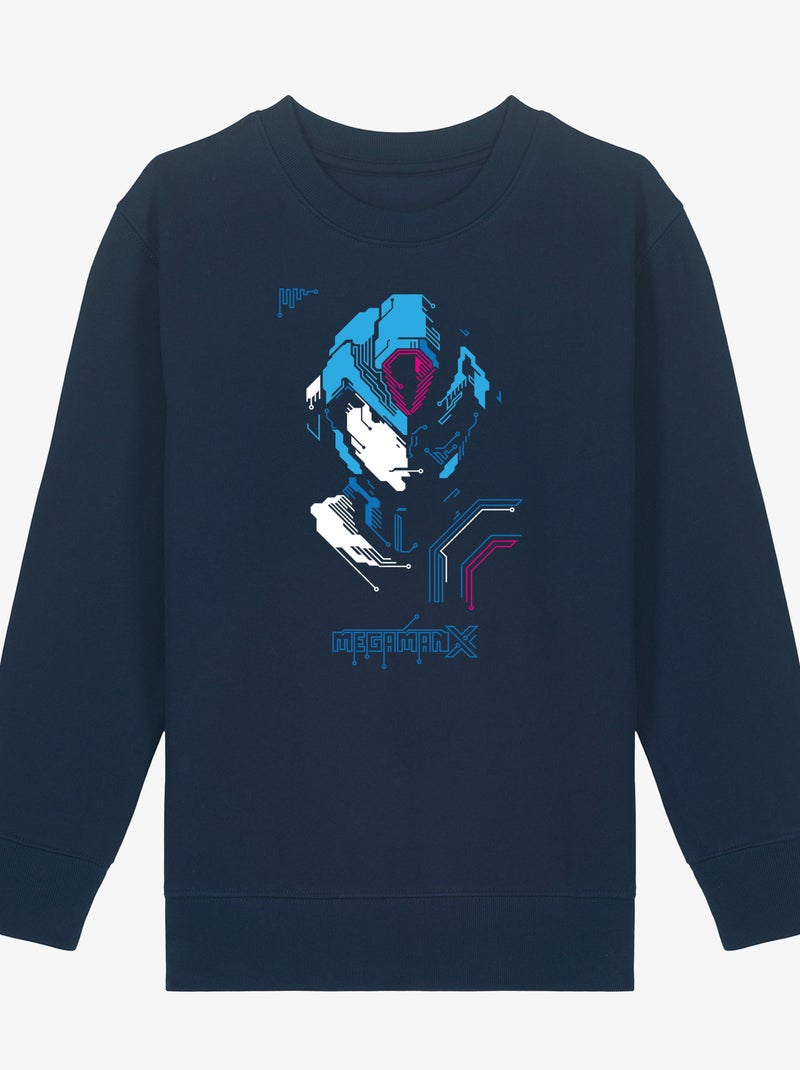 Sweat Enfant MEGAMAN 8 Bleu marine - Kiabi