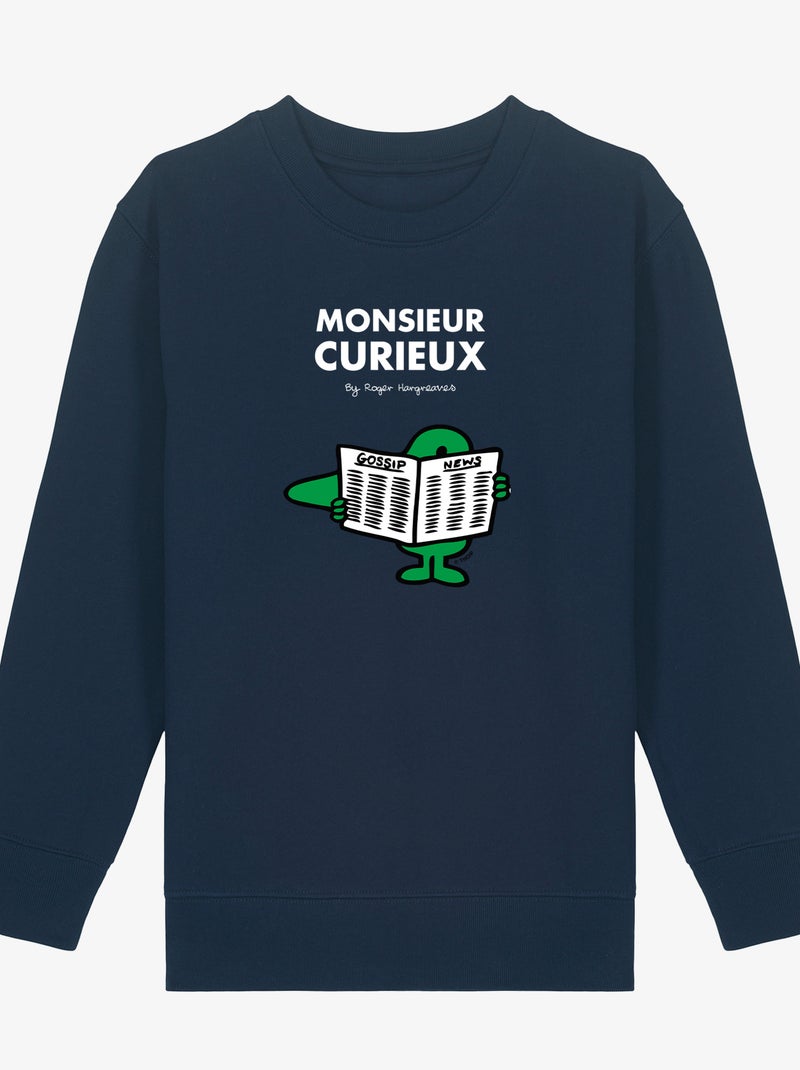 Sweat Enfant MONSIEUR CURIEUX Bleu marine - Kiabi