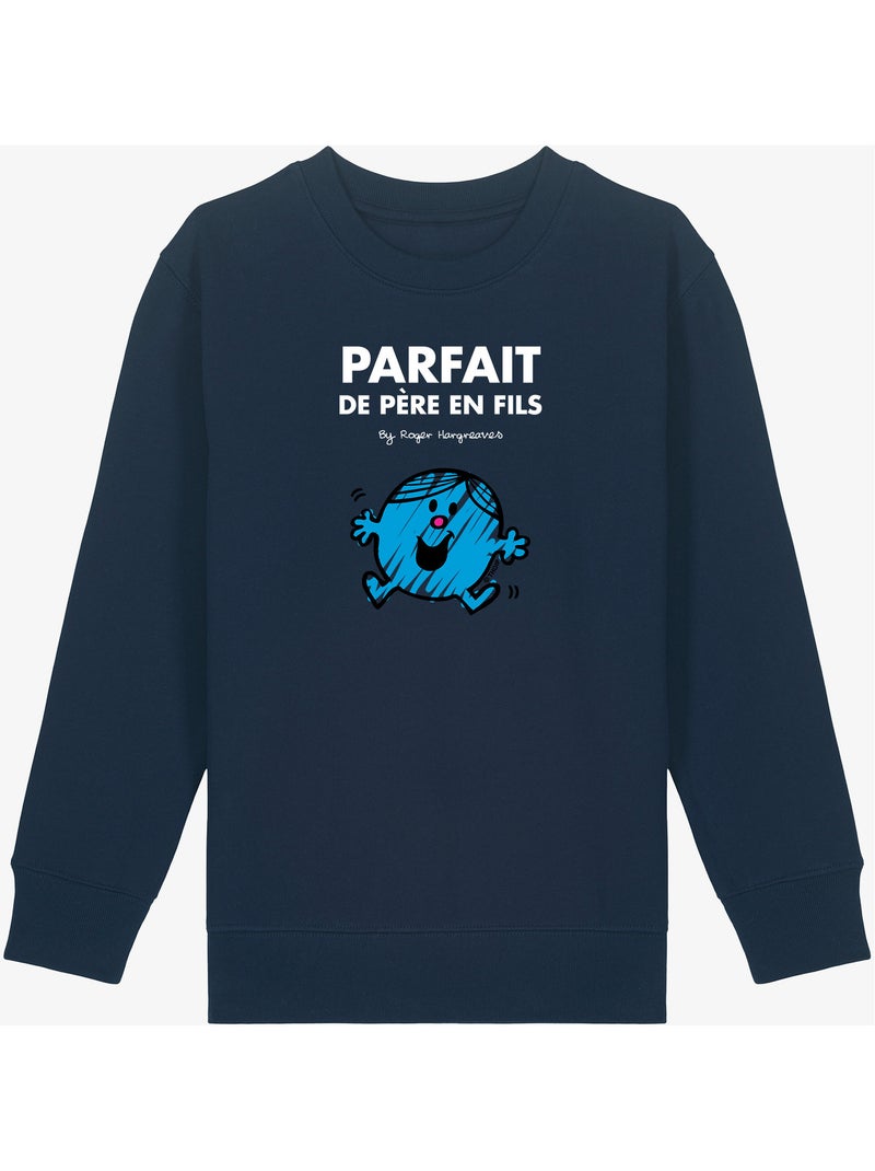 Sweat Enfant PARFAIT DE PÈRE EN FILS Bleu marine - Kiabi