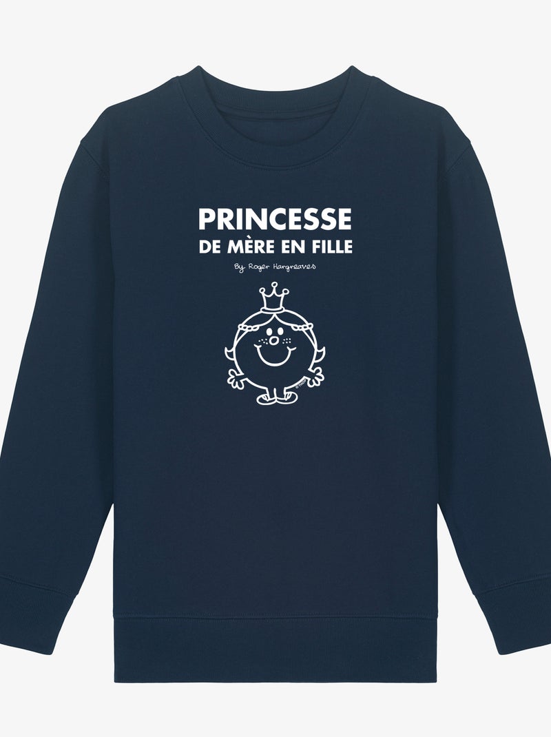Sweat Enfant PRINCESSE DE MÈRE EN FILLE Bleu marine - Kiabi