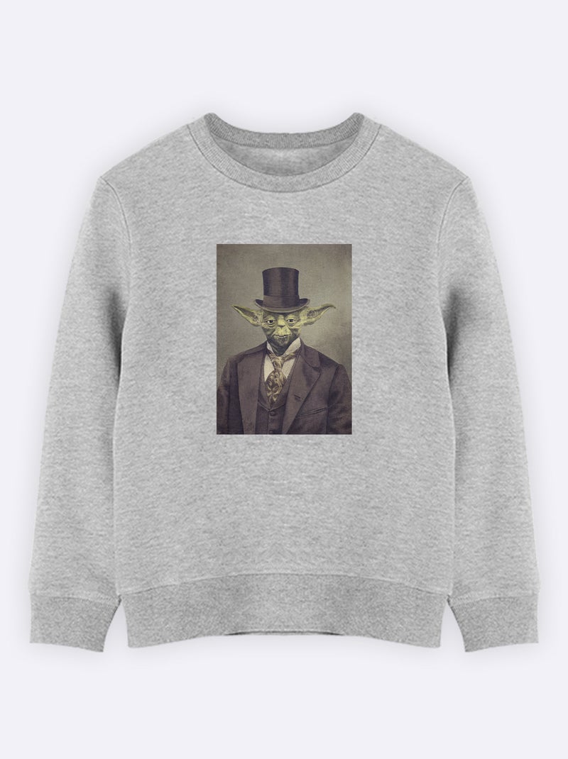 Sweat Enfant SIR YODA Gris chiné - Kiabi
