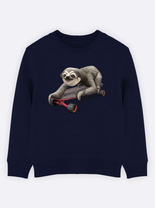 Sweat Enfant SKATEBOARD SLOTH - Kiabi