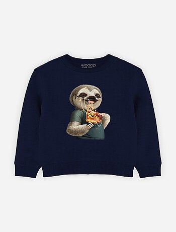 Sweat Enfant SLOTH EAT PIZZA