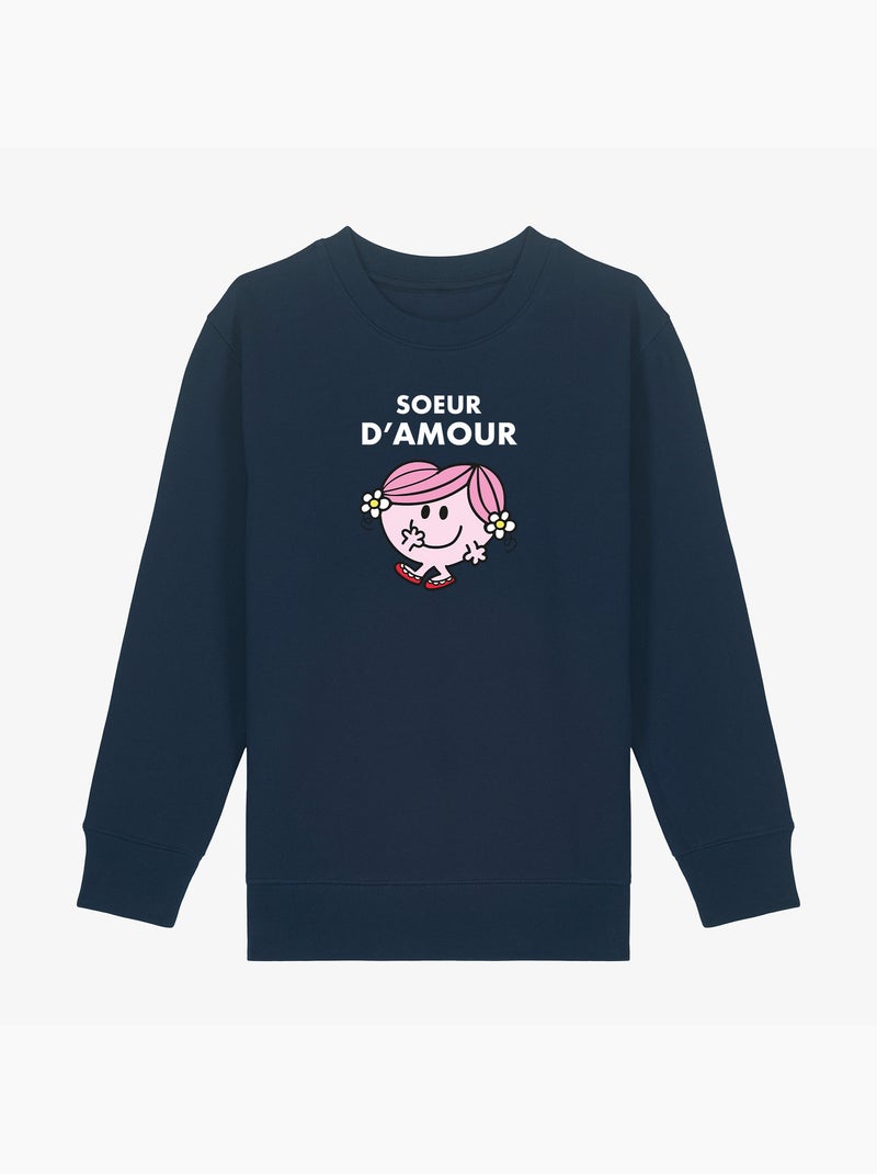 Sweat Enfant SOEUR D AMOUR Bleu marine - Kiabi